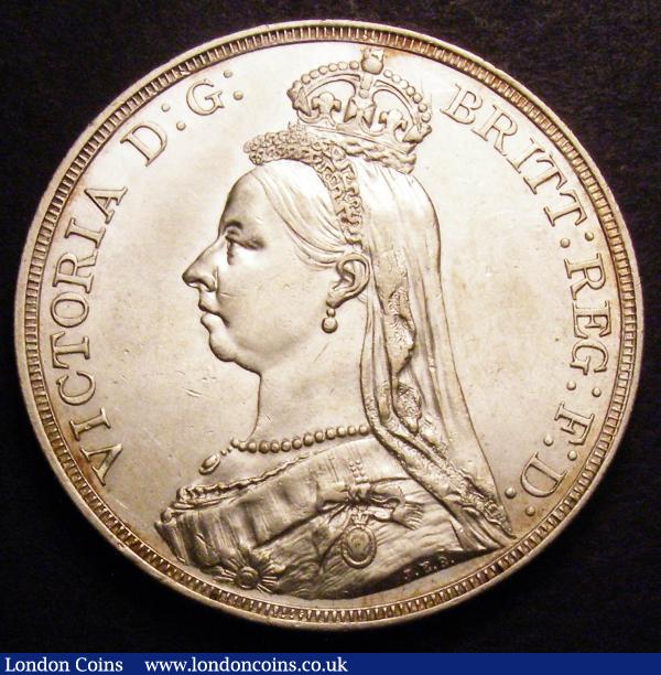 Crown 1888 Narrow date ESC 298 About EF with some contact marks and hairlines : English Coins : Auction 148 : Lot 1723
