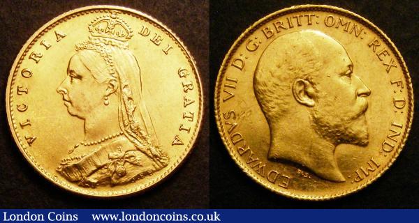 Half Sovereign 1906 Marsh 509 NEF with some contact marks, along with Half Sovereign 1887 Jubilee Head a jewellers copy of correct weight and good style NEF  : English Coins : Auction 148 : Lot 1921