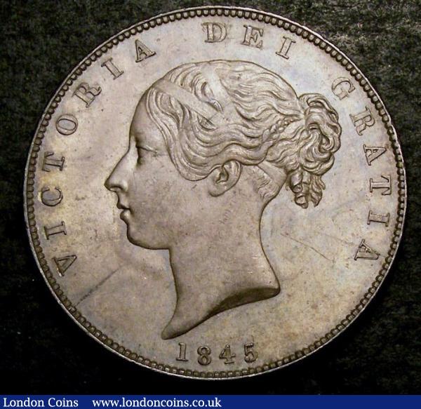 Halfcrown 1845 ESC 679 UNC with grey tone and some light contact marks, slabbed and graded CGS 78, the finest of 8 examples thus far recorded by the CGS Population Report : English Coins : Auction 148 : Lot 2007
