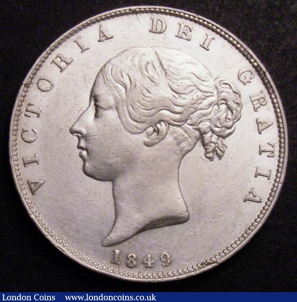 Halfcrown 1849 Large Date ESC 682 VF with some hairlines : English Coins : Auction 148 : Lot 2009