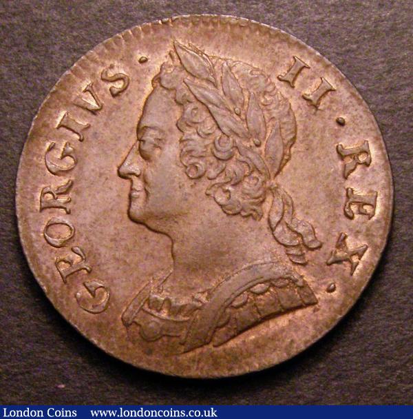 Halfpenny 1749 Peck 879 UNC with traces of lustre and a hint of cabinet friction : English Coins : Auction 148 : Lot 2081