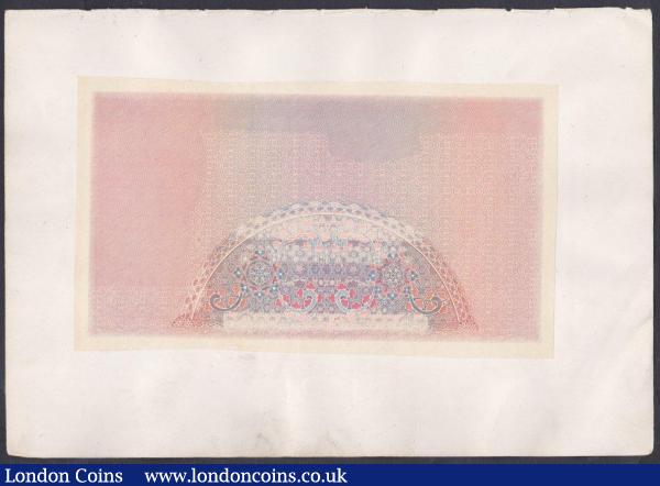China, a Bradbury Wilkinson reverse unfinished trial proof, value of 10 Dollars in English & Chinese in the underprint, circa 1907, (Bank of issue needs verifying), stuck to thin paper from a book page. : World Banknotes : Auction 148 : Lot 211