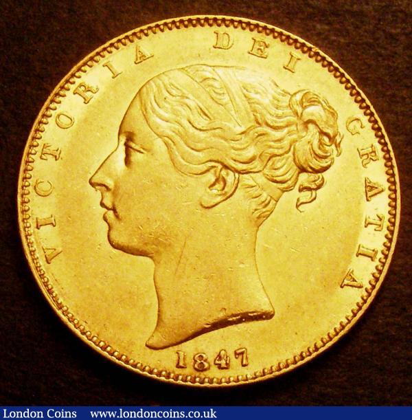 Sovereign 1847 Marsh 30 EF or near so with some light contact marks : English Coins : Auction 148 : Lot 2469