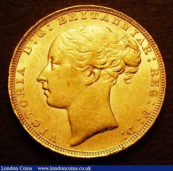 Sovereign 1879 Marsh 90 NEF/EF with some contact marks, very rare, especially in higher grades, Spink lists at £4750 in EF : English Coins : Auction 148 : Lot 2494