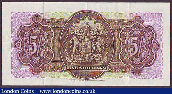 London Coins : A148 : Lot 134 : Bermuda 5 shillings dated 1937, KGVI portrait at centre, series J/2 564719, Pick8b, GVF