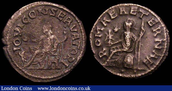 Bil.Antoniniani (2) Macrian, uncertain Syrian Mint 260, rev Jupiter std.l. eagle at feet (RCV 10803) About VF: Quietus, Emesa 260 rev. Roma std.l. holding Victory (RCV 10828) GVF both scarce (2) : Ancient Coins : Auction 148 : Lot 1460