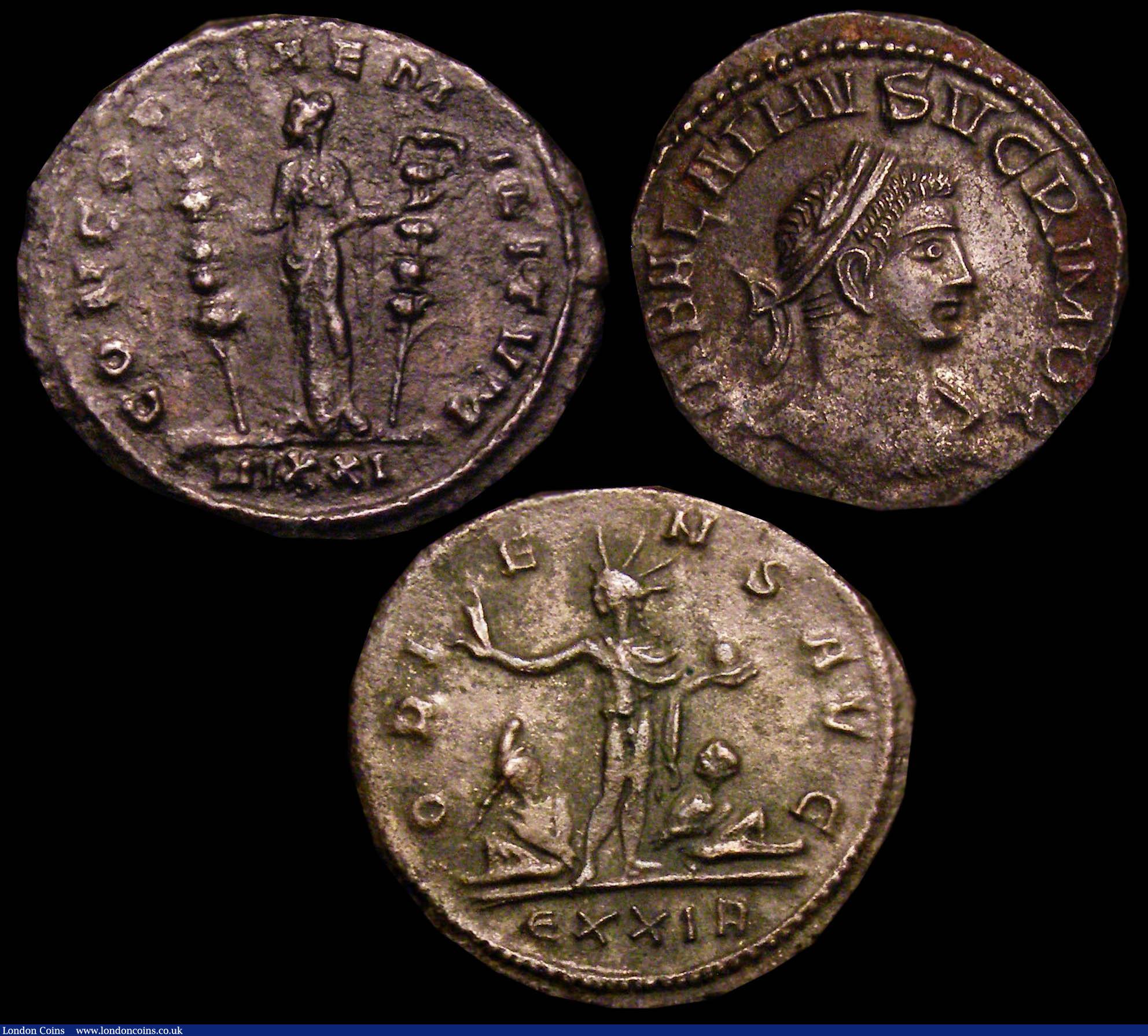 London Coins : A148 : Lot 1464 : Bil.Antoniniani (3) Aurelian, Rome 274, rev. Sol between two captives (RCV 11571) VF: Severina, Sisc...