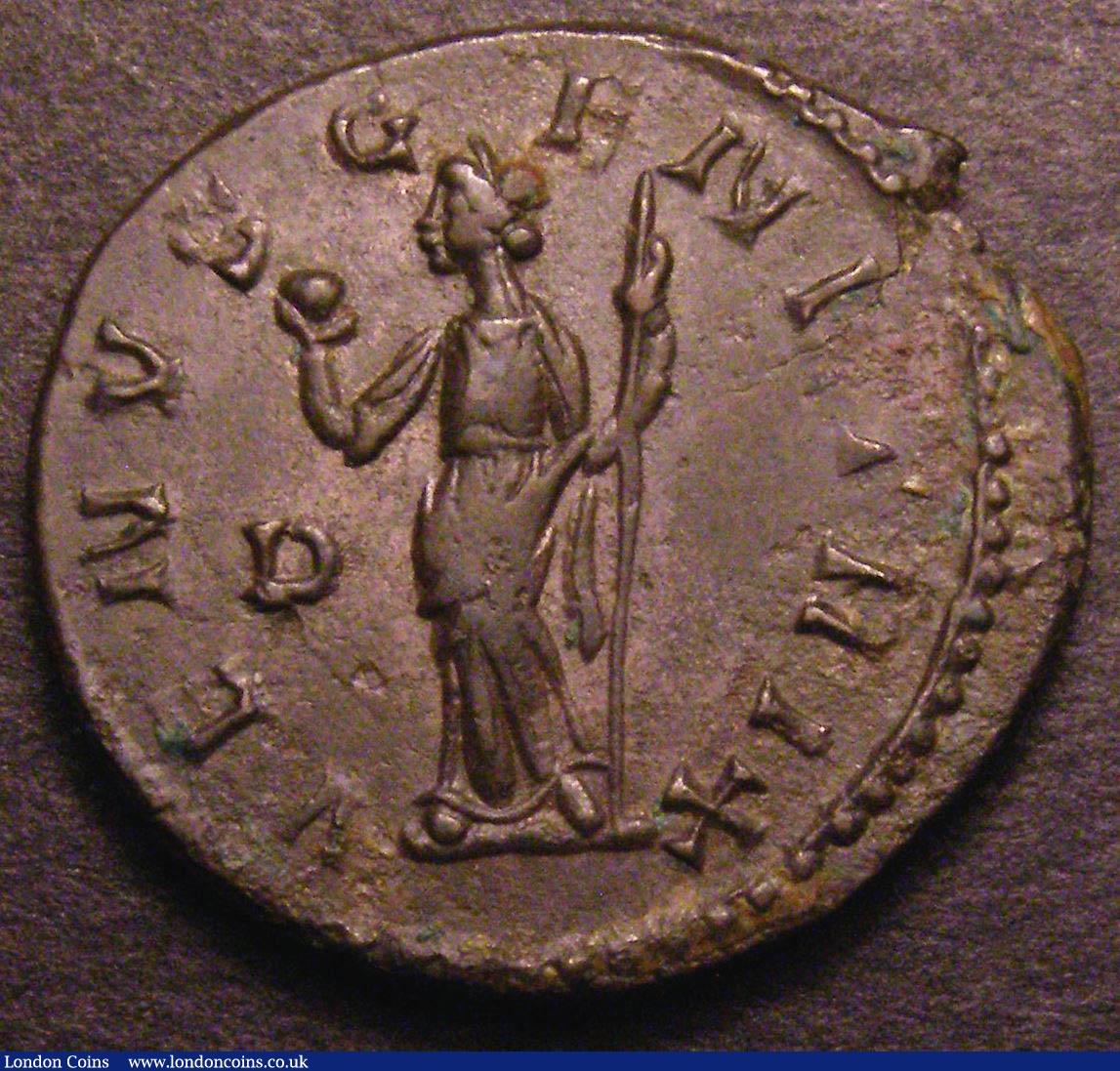 London Coins : A148 : Lot 1469 : Bil.Antoninianus Magnica Urbica, Lugdunum 284, rev Venus stg.l. holding apple and sceptre, D in fiel...