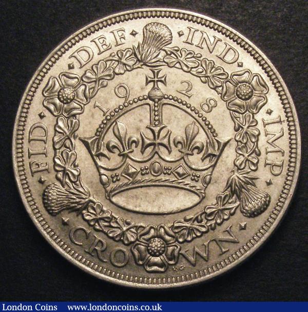 Crown 1928 ESC 368 UNC or very near so and lustrous with some light contact marks : English Coins : Auction 148 : Lot 1760