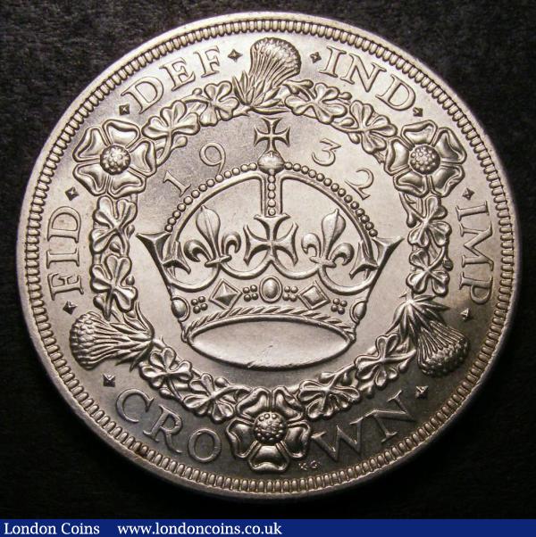 Crown 1932 ESC 372 Lustrous UNC, slabbed and graded CGS 80, scarce and desirable, the finest of 9 examples thus far recorded by the CGS Population Report : English Coins : Auction 148 : Lot 1768