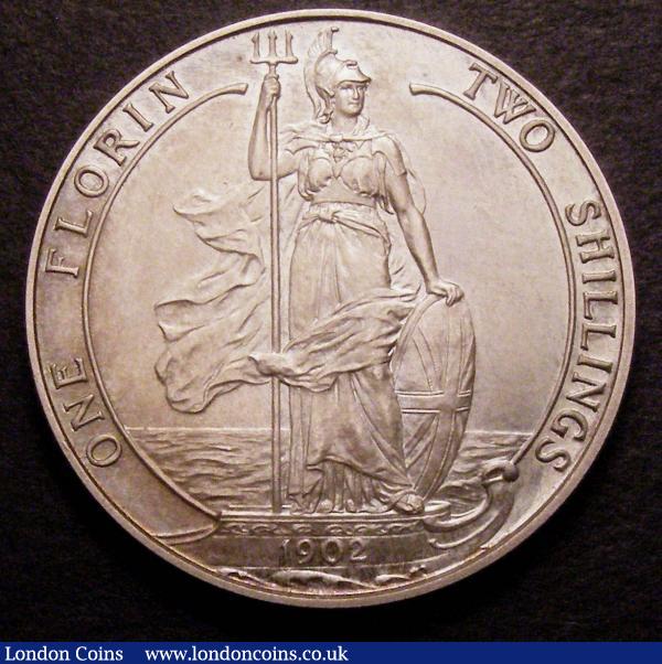 Florin 1902 Matt Proof ESC 920 nFDC with grey toning : English Coins : Auction 148 : Lot 1844