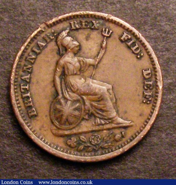 Half Farthing 1837 Peck 1476 NVF/GF with a few small tone spots on the obverse : English Coins : Auction 148 : Lot 1899