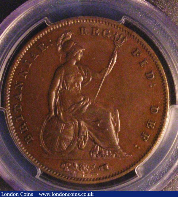 Penny 1858 Large Date No WW Peck PCGS AU58 : English Coins : Auction 148 : Lot 2168