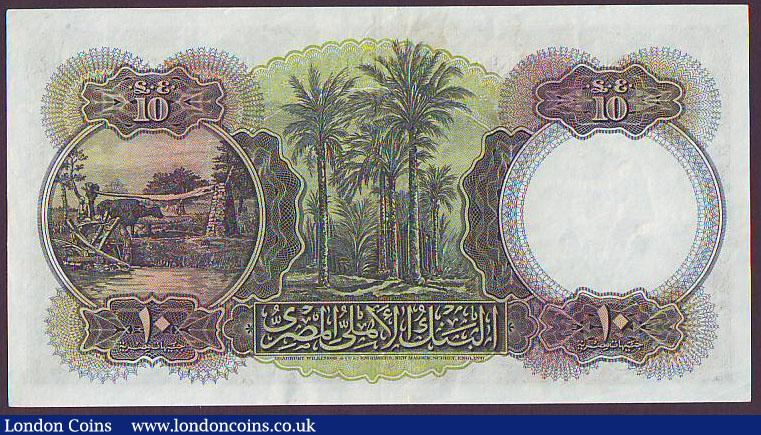 London Coins : A148 : Lot 227 : Egypt National Bank £10 dated 15th May 1951 series X/144 081251, signed Saad (Arabic), Pick23d...