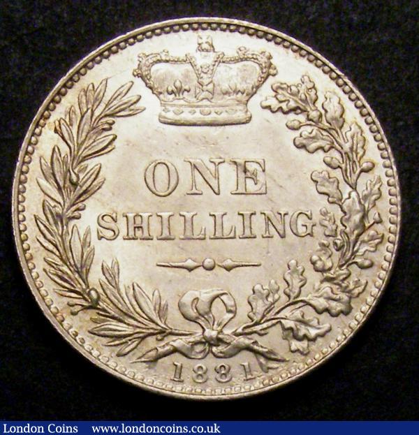 Shilling 1881 ESC 1338 Davies 916 dies 7D UNC and lustrous with some light contact marks : English Coins : Auction 148 : Lot 2327