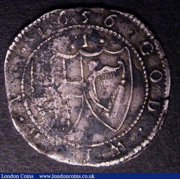 Sixpence 1656 Commonwealth ESC 1492 NVF for wear, the reverse unevenly toned with some surface corrosion, Ex-James T.Joyner collection : English Coins : Auction 148 : Lot 2358