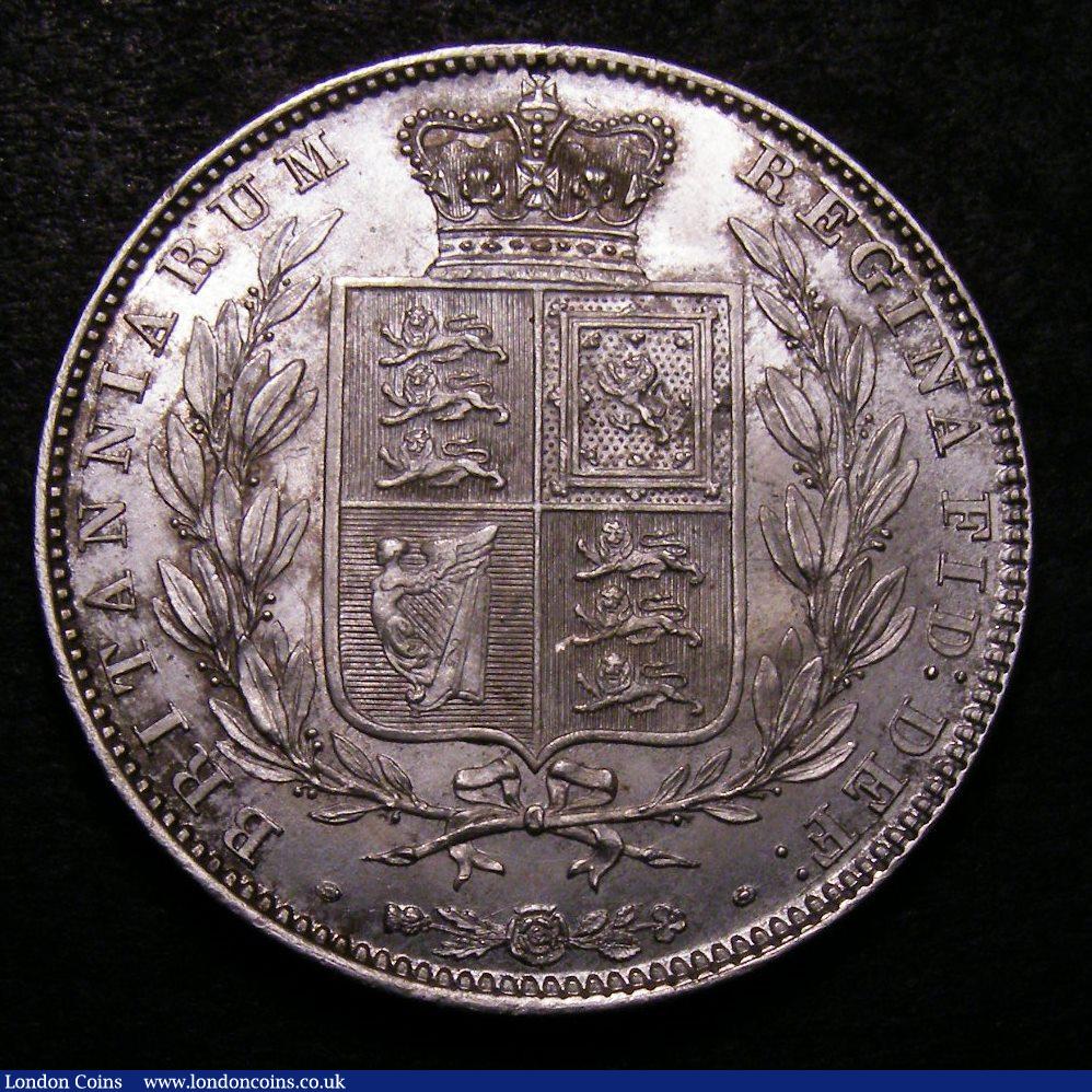 London Coins : A148 : Lot 2622 : Halfcrown 1845 5 over 3 CGS variety 02 GEF and lustrous slabbed and graded CGS 70 (UIN 14907)