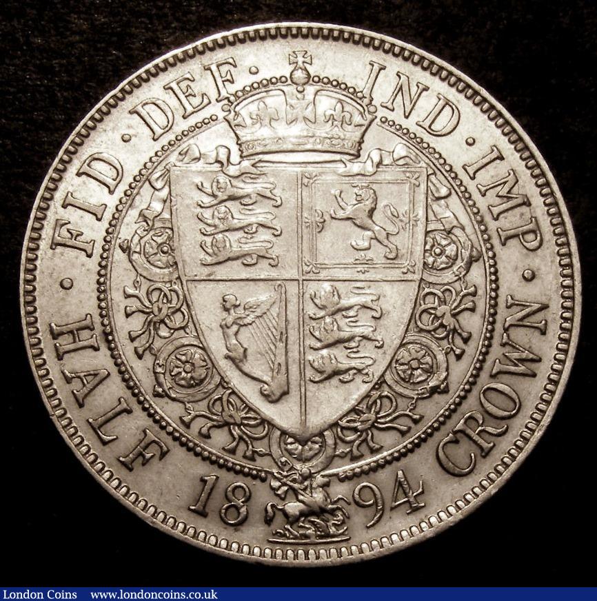 London Coins : A148 : Lot 2652 : Halfcrown 1894 Davies 665 dies 2B VF, slabbed and graded CGS 50 (UIN 14954)