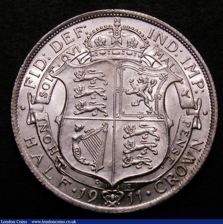 London Coins : A148 : Lot 2671 : Halfcrown 1911 ESC 757 A/UNC and lustrous with some contact marks. Slabbed and graded CGS 75 (UIN 15...