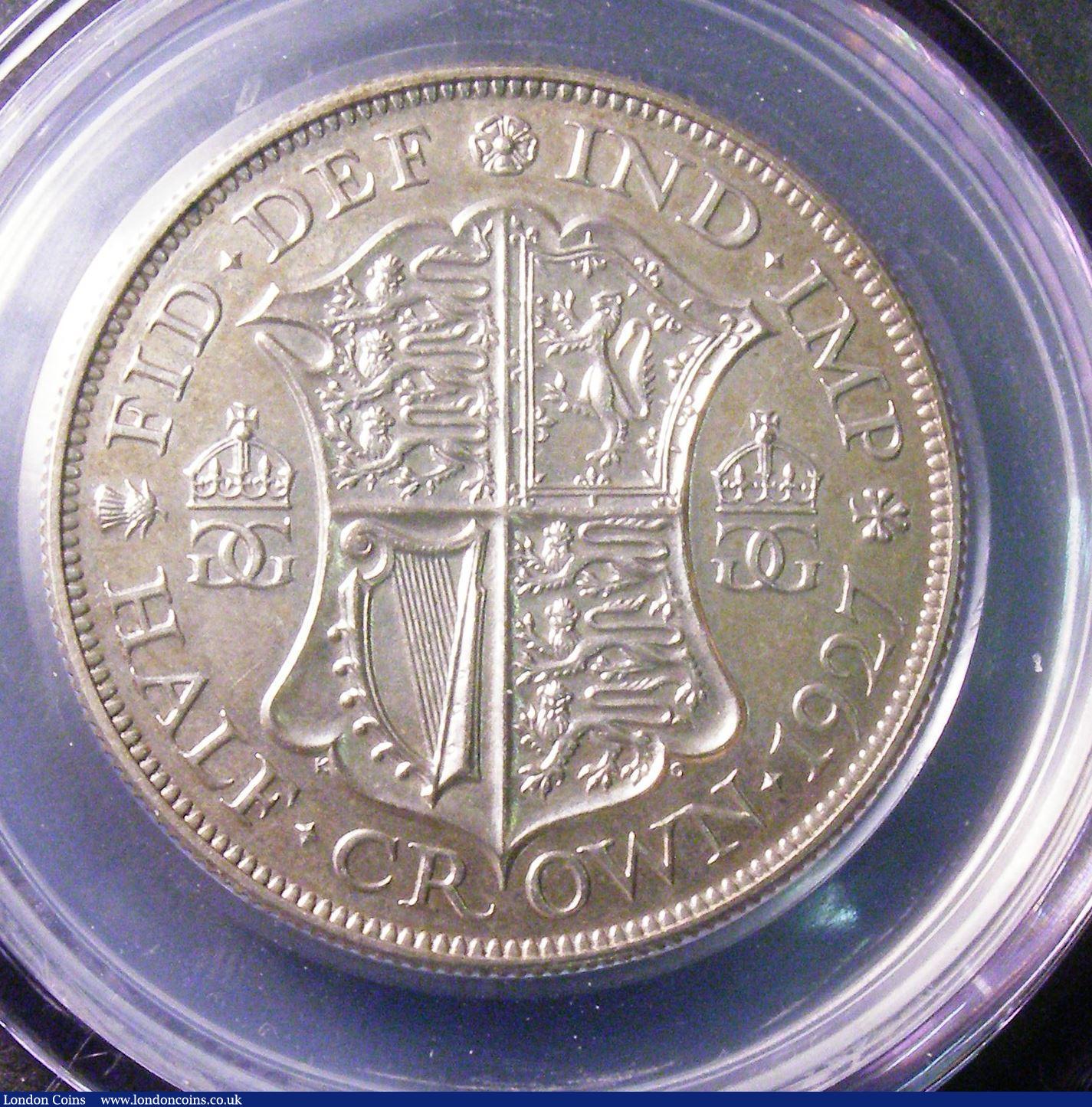 London Coins : A148 : Lot 2686 : Halfcrown 1927 Second Reverse Proof ESC 776 nFDC slabbed and graded CGS 88 (UIN 12637)