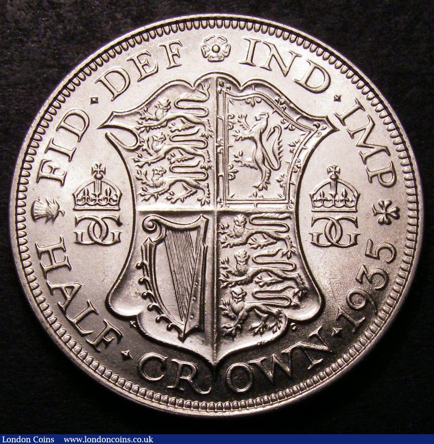 London Coins : A148 : Lot 2693 : Halfcrown 1935 ESC 784 Choice UNC and lustrous, slabbed and graded CGS 82 (UIN 15455)