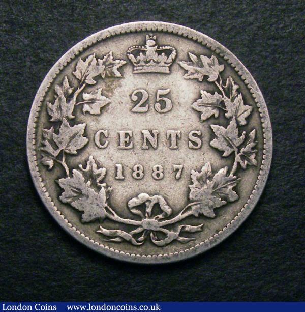 Canada 25 Cents 1887 KM#5 VG Very Rare : World Coins : Auction 148 : Lot 649