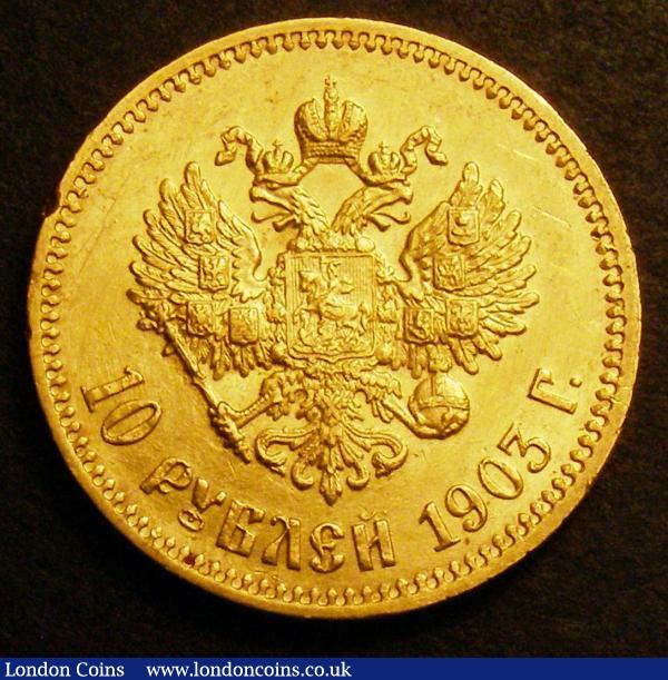 Russia 10 Roubles 1905 Good VF some small scratches reverse field : World Coins : Auction 148 : Lot 837