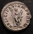 London Coins : A148 : Lot 1445 : Ar Denarius Macrinus, Rome 217, rev Felicitas holding caduceus and cornucopiae (RCV 7332) GVF, obver...