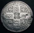 London Coins : A148 : Lot 1716 : Crown 1847 Gothic UNDECIMO ESC 288 About Fine, ex-brooch mount with some heavy surface marks, the ed...