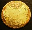 London Coins : A148 : Lot 644 : Brazil 6400 Reis 1750B KM#151 Good, some damage, Ex-Jewellery  