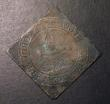 London Coins : A148 : Lot 813 : Netherlands - Gelderland 42mm square Diamond Klippe obverse brockage Bust right, CONCORDIA.RES.PARVA...