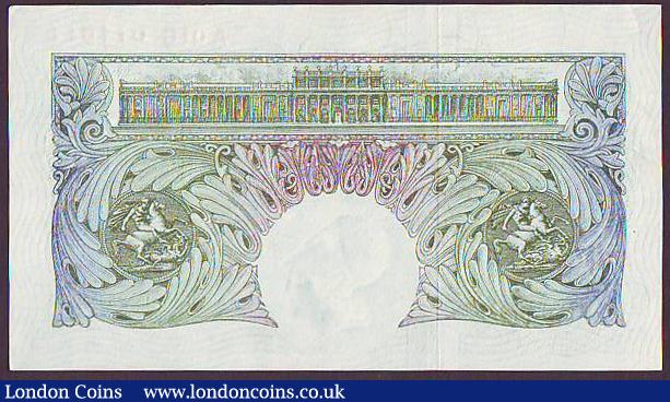 London Coins : A149 : Lot 122 : One Pound Beale B268 issued 1950 first run of sub-series A01C 011011, a fun repeater number, Pick369...