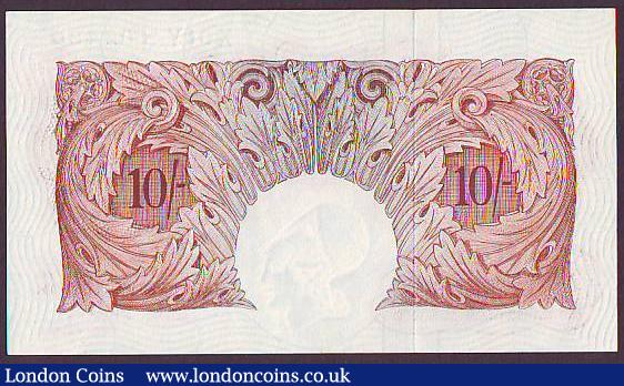 London Coins : A149 : Lot 129 : Ten shillings O'Brien B271 issued 1955 series X01Y 102430, Pick368c, about UNC