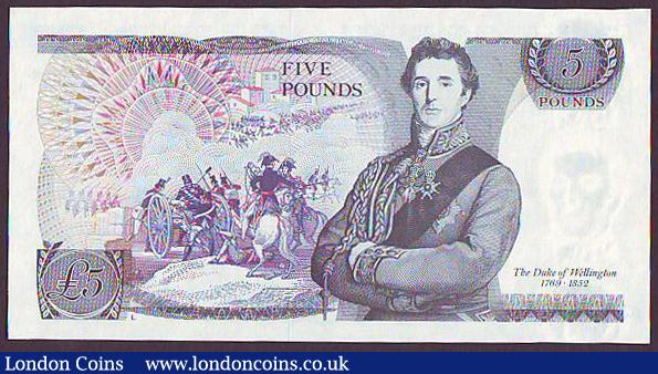Five pounds Page B336 issued 1973 fun number AZ01 890089, Pick378b, UNC : English Banknotes : Auction 149 : Lot 157