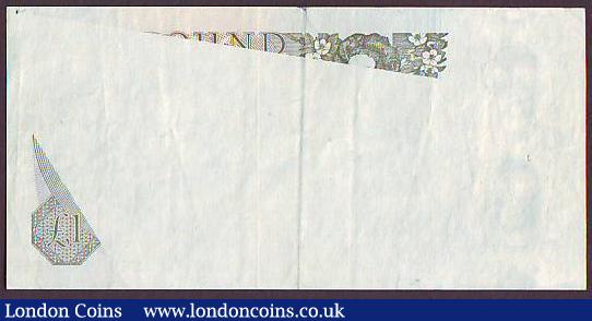 London Coins : A149 : Lot 158 : Error £1 Page B337 issued 1978 series S46 709791, a striking error with most of the reverse pr...