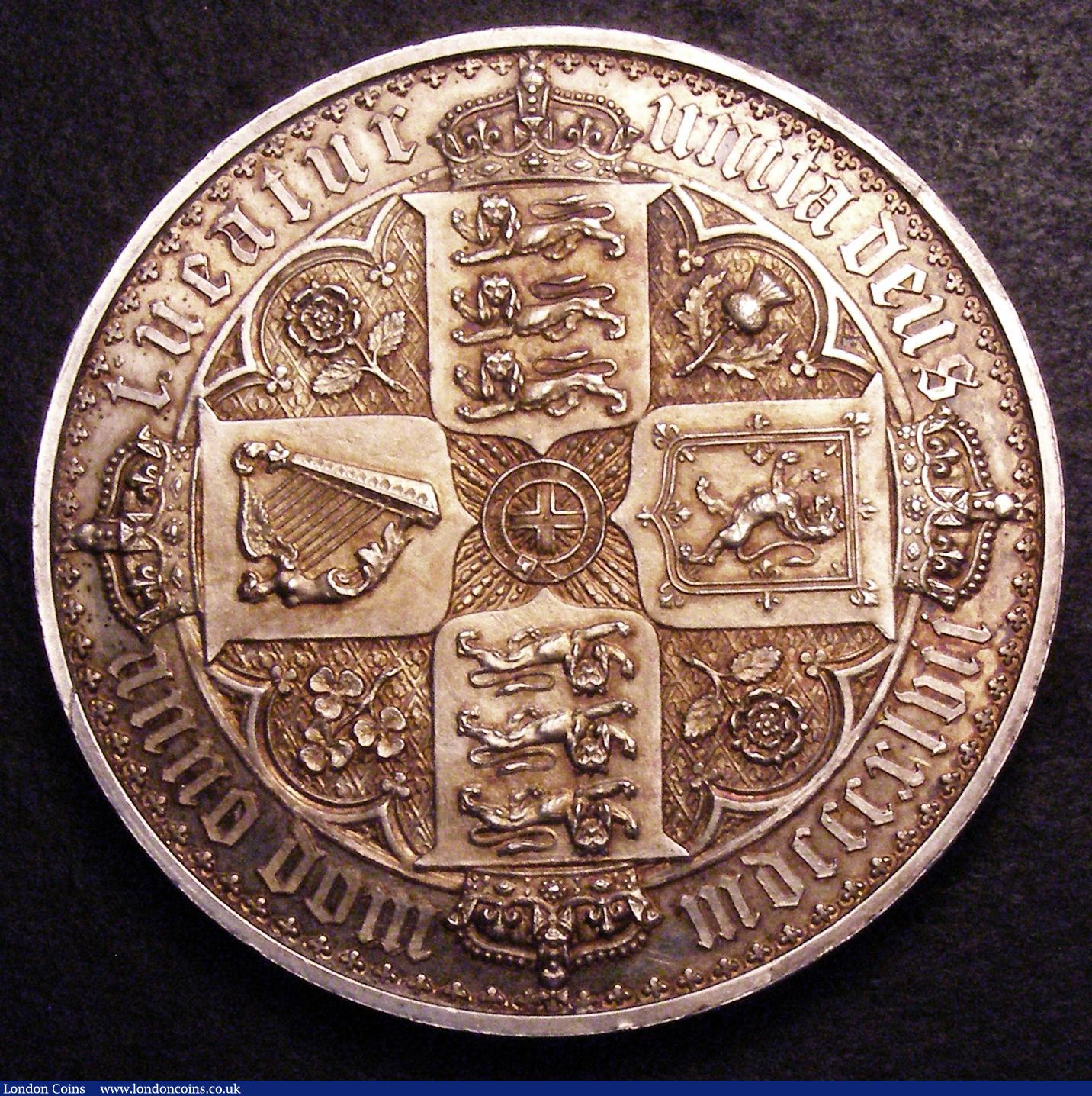 London Coins : A149 : Lot 1895 : Crown 1847 Gothic Plain Edge in .999 silver ESC 291A, m over inverted m in dom, rated R6, far rarer ...