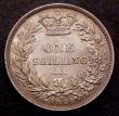 London Coins : A149 : Lot 2553 : Shilling 1864 ESC 1312 Die Number 57 UNC with minor cabinet friction, attractively toned
