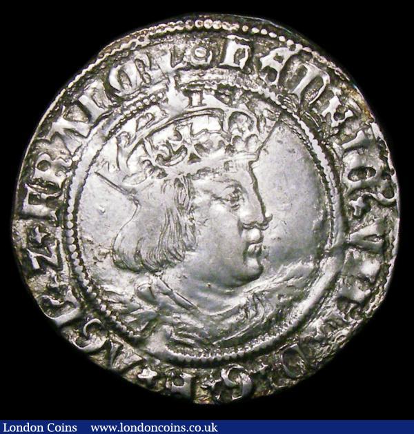 Groat Henry VIII Second Coinage London Mint Laker Bust D S.2337C mintmark Rose VF : Hammered Coins : Auction 150 : Lot 1732