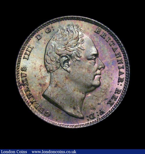 Sixpence 1835 ESC 1676 UNC with a few contact marks under a superb deep and colourful tone CGS 82 : English Coins : Auction 150 : Lot 2853