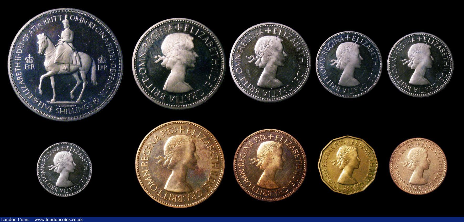 Proof Set 1953 VIP Set (10 coins) Crown to Farthing all slabbed comp ...