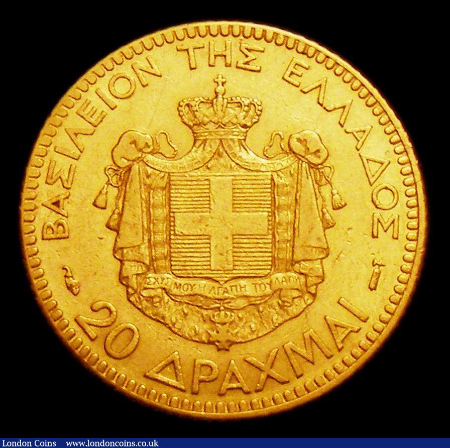London Coins : A150 : Lot 1010 : Greece 1884 20 Drachma KM#56 VF One-Year type