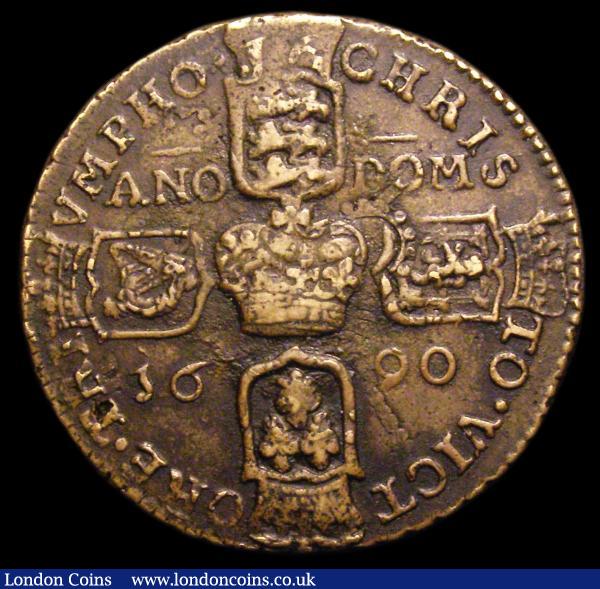 Ireland Crown 1690 Gunmoney S.6578 GVF or better with some surface residue on the reverse : World Coins : Auction 150 : Lot 1041