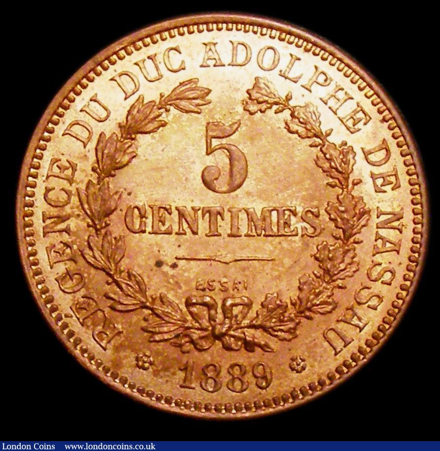 London Coins : A150 : Lot 1096 : Luxembourg 5 Centimes 1889 Essai KM#E14 Lustrous UNC