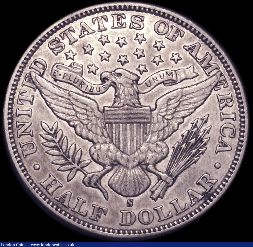 London Coins : A150 : Lot 1294 : USA 50 Cents 1895S Breen 5059 GVF with a stain on the ribbons