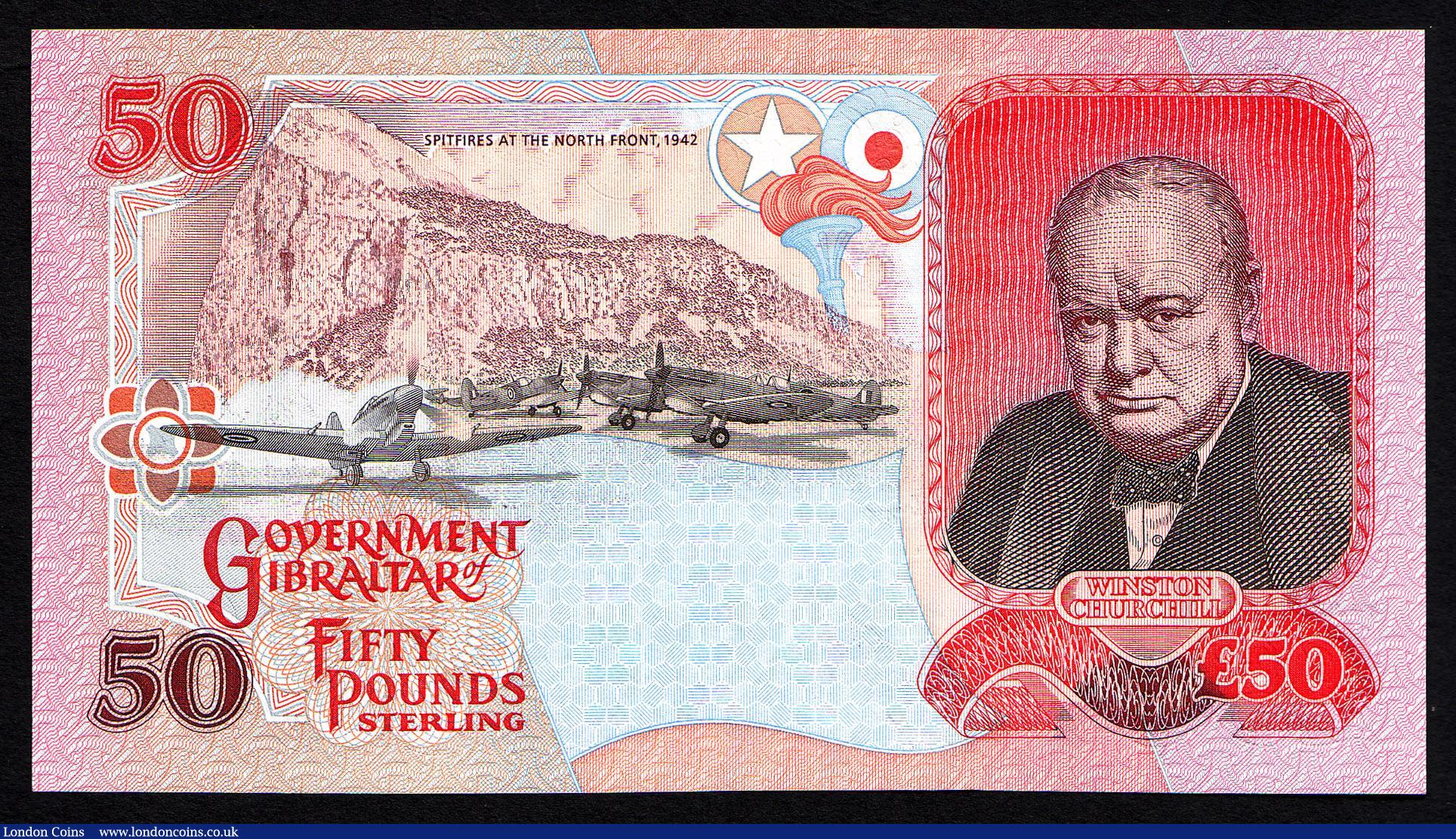 London Coins : A150 : Lot 224 : Gibraltar £50 1995 P28 Unc