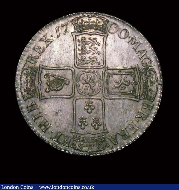 Halfcrown 1700 DVODECIMO edge ESC 561 UNC and nicely toned, slabbed and graded CGS 80 : English Coins : Auction 150 : Lot 2312