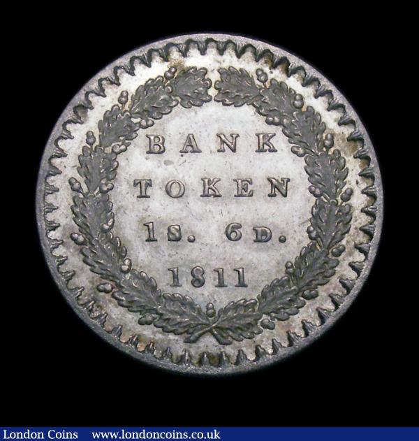 One Shilling and Sixpence Bank Token 1811 ESC 969 UNC, the obverse deeply toned, slabbed and graded CGS 85 : English Coins : Auction 150 : Lot 2545