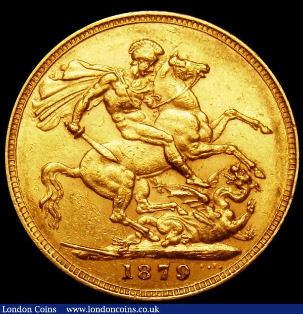 Sovereign 1879 George and the Dragon. Melbourne. WW Buried in truncation. Horse with short tail. (Note: as S.3857B) CGS variety 3 GVF and graded 45 by CGS and the only one of this type on their population report : English Coins : Auction 150 : Lot 3009