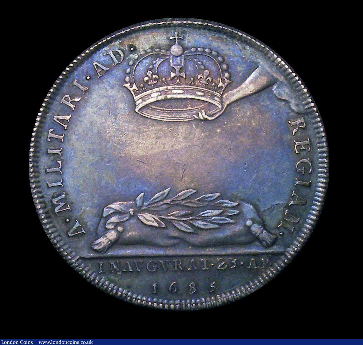 London Coins : A150 : Lot 695 : Coronation of James II 1685 34mm diameter in silver Eimer 273 the official Coronation issue Obverse ...