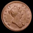 London Coins : A150 : Lot 2117 : Farthing Pattern or medalet William and Mary in copper Montagu 15, legend  MARIA.II.DEI.GRA. Reverse...